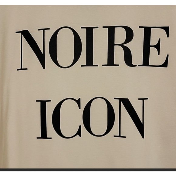 Jolie Noire Cream & Black "Noire Icon" T-Shirt size XL - Picture 4 of 5